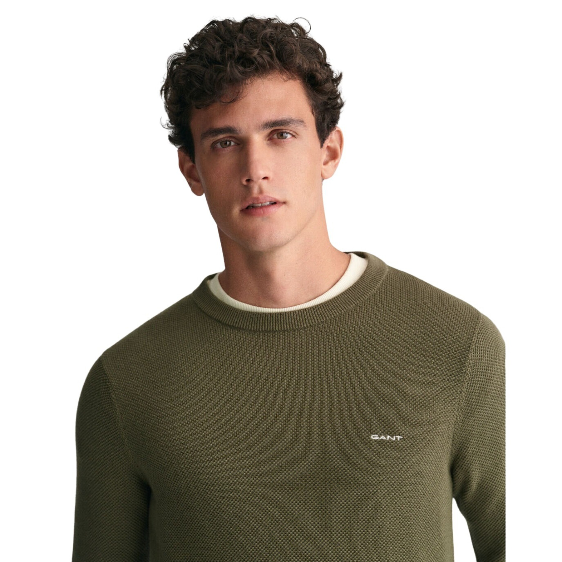 Sweatshirt mit Rundhalsausschnitt aus Baumwolle Pique Gant