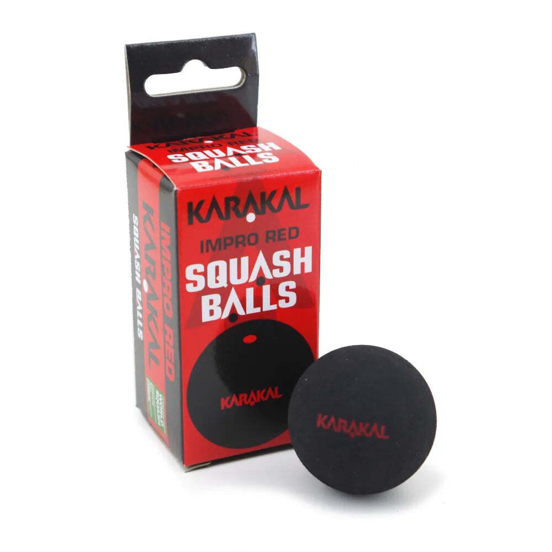 Set von 12 Squashbällen an point rouge Karakal
