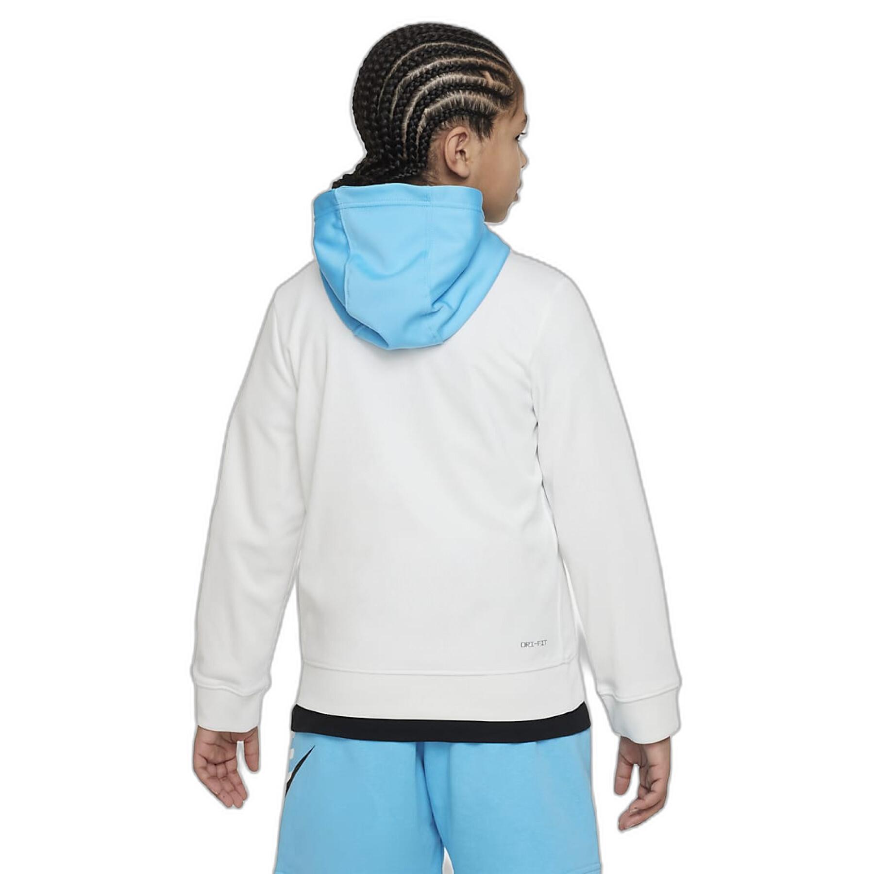 Sweatshirt Kapuzenpullover mit Reißverschluss Kind Nike Repeat Polyknit