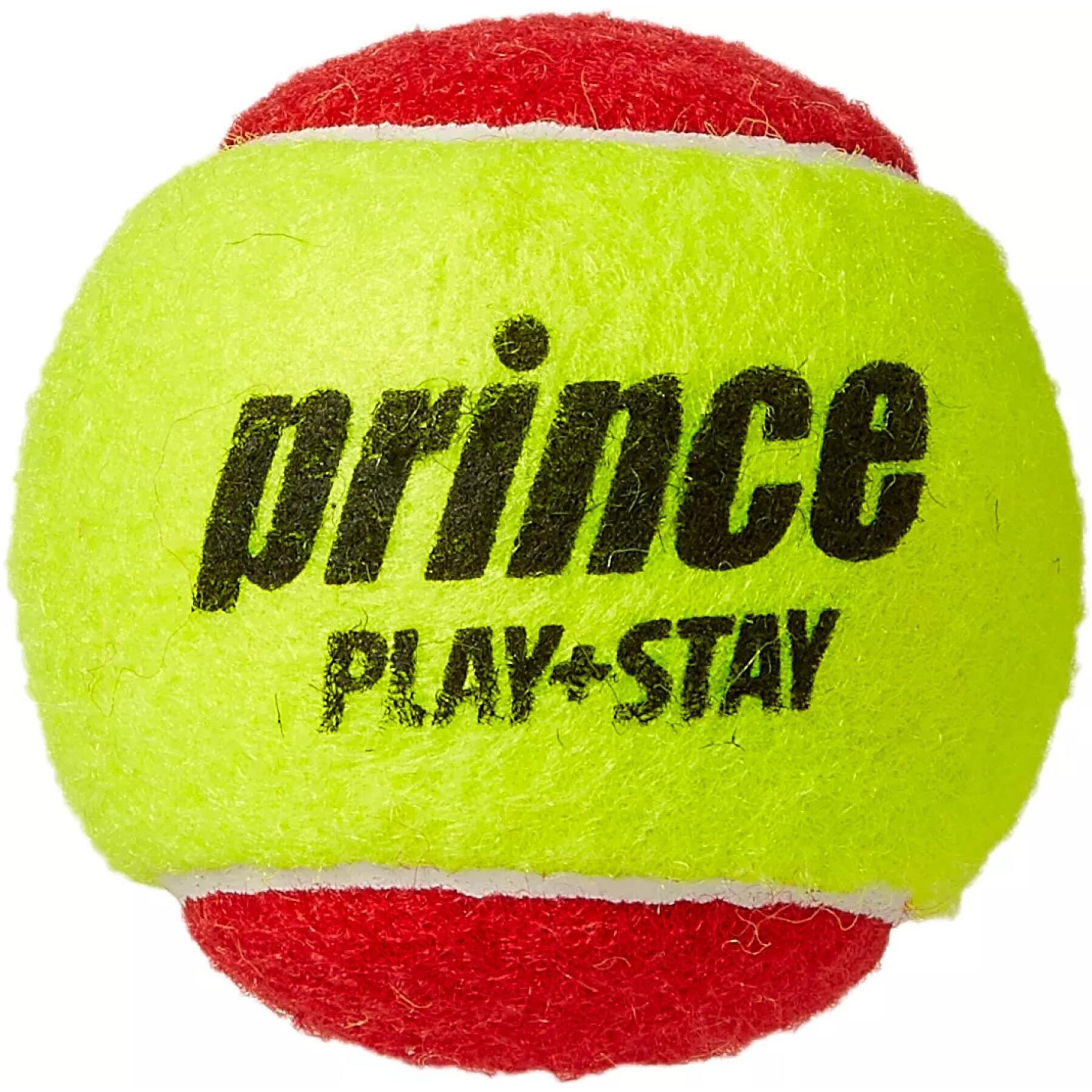 3er-Set Tennisbälle Prince Play & Stay – stage 3 (felt)
