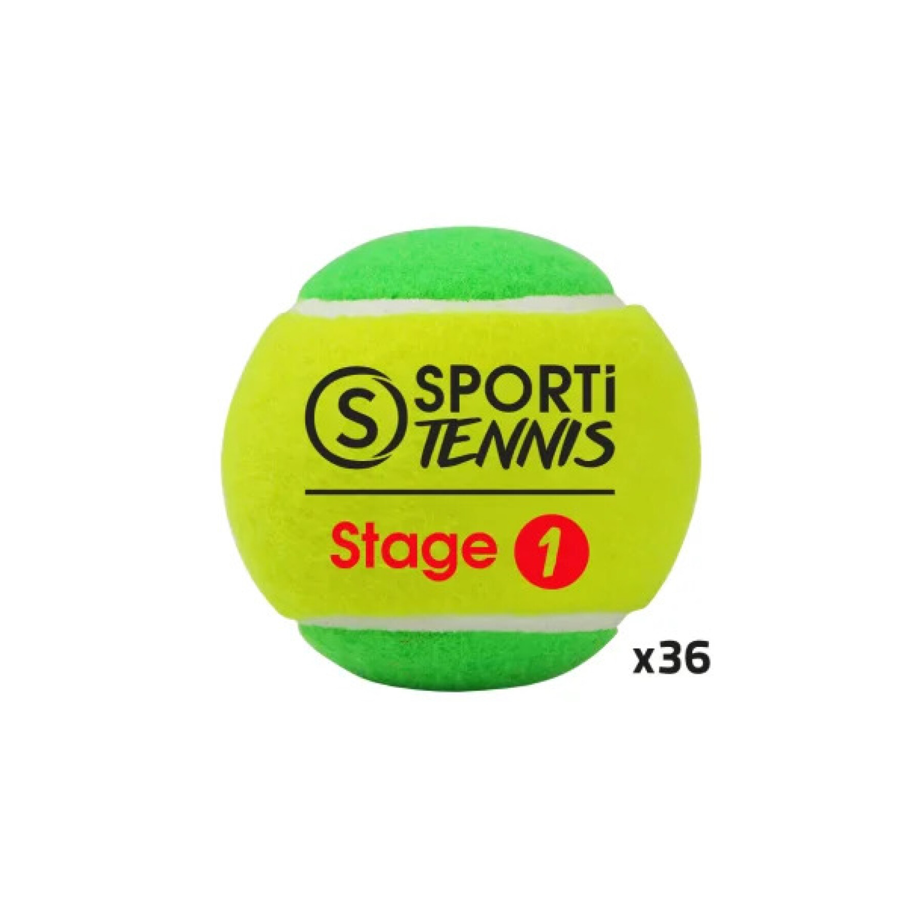 Beutel mit 36 Tennisbällen Sporti Stage 1