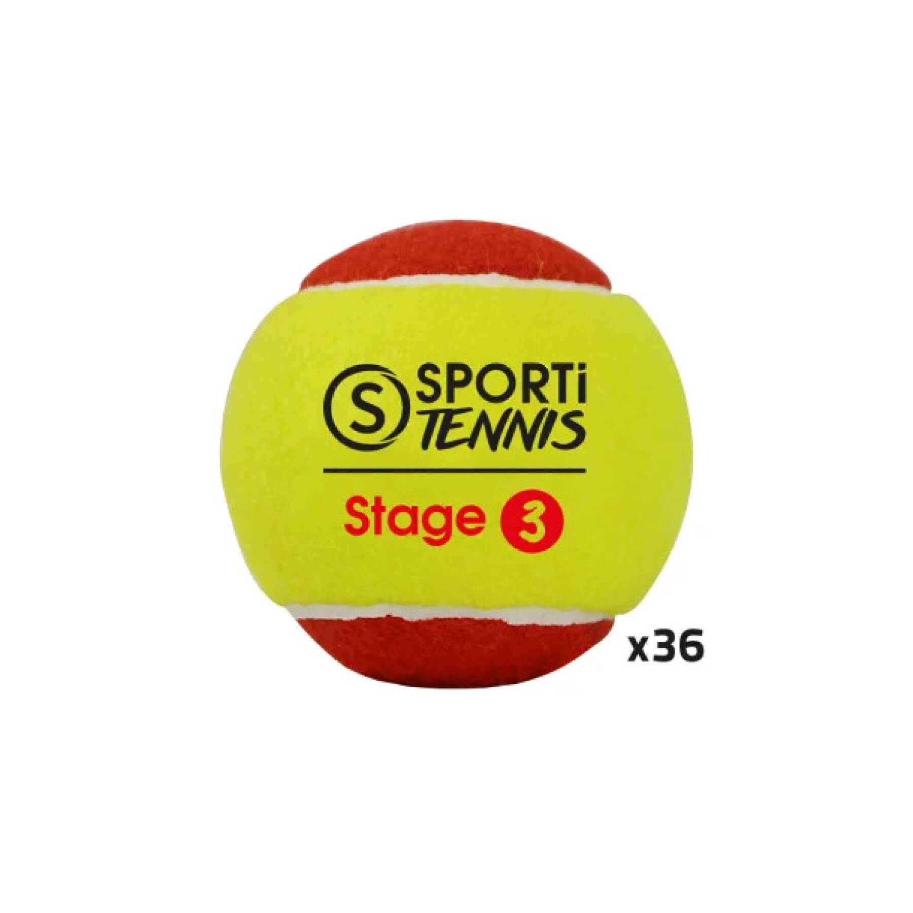 Beutel mit 36 Tennisbällen Sporti Stage 3