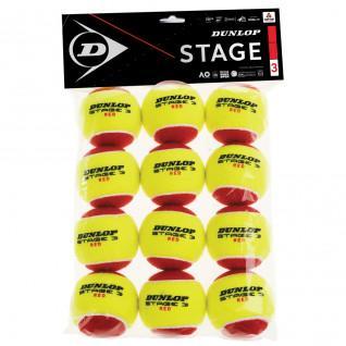 Satz mit 12 Tennisbällen Dunlop stage 3