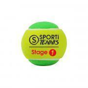 Beutel mit 3 Tennisbällen Stage 1 Sporti