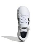 Sneakers mit Haken und Ösen und elastischen Schnürsenkeln Kind adidas Grand Court