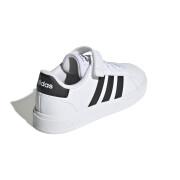 Sneakers mit Haken und Ösen und elastischen Schnürsenkeln Kind adidas Grand Court
