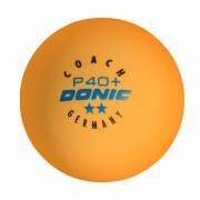 6er-Set Tischtennisbälle Donic Coach P40+** (40 mm)