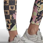 Leggings Damen adidas Farm Print Feel Brilliant Aeroready
